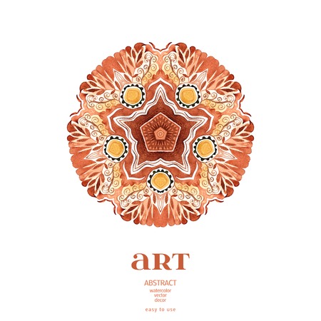 Abstract vector floral ornamental border. Lace pattern design. Watercolor ornament on blue background. Vector ornamental border frame. Can be used for Xmas banner, cards, wedding invitations etcのイラスト素材