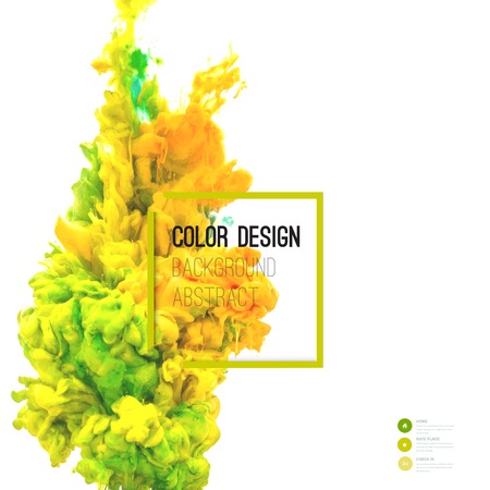 Vector abstract cloud. Ink swirling in water, cloud of ink in water isolated on white. Abstract banner paints. Holi.のイラスト素材