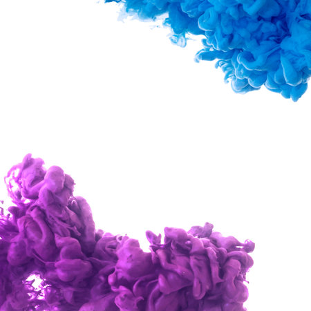 Vector abstract cloud. Ink swirling in water, cloud of ink in water isolated on white. Abstract banner paints. Holi. Liquid ink. Background for banner, card, poster, poster, identity,web design.Juice.のイラスト素材