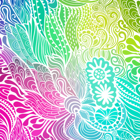 Vector abstract hand-drawn waves texture, wavy background. Colorful waves backdrop.のイラスト素材