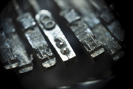 Vintage typewriter keysの写真素材