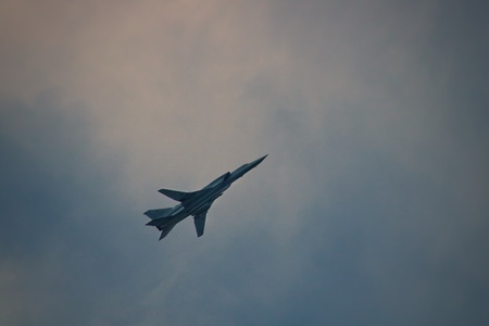 NATO: Backfire. Bombers of Russian Air Force in skyの写真素材