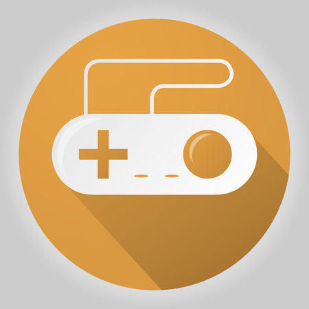 Joystick sign icon. Video game symbol. Blurred gradient design element. Vivid graphic flat icon. Vector.のイラスト素材