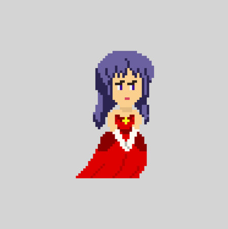 Woman pixel character in art styleのイラスト素材