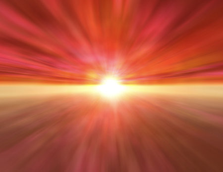  3d rendered abstract. Come into the light!の写真素材