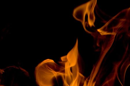 Flames of Fire in a fireplace.の写真素材