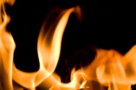 Flames of Fire in a fireplace.の写真素材