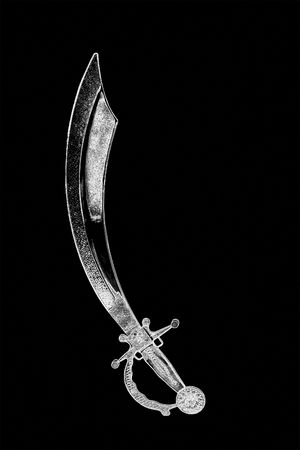 Isolated Steel Pirate Cutlass Sword Isolated on a White Background.の写真素材