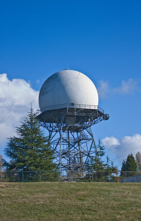 Weather Radar Structure in the Magnolia community in Washington State.の写真素材