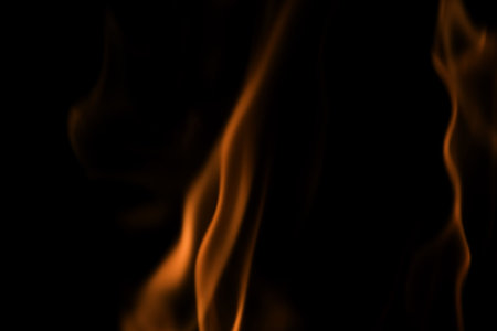 Red Fire Flames of Hell against a black background.