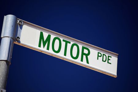 A street showing Motor Paradeの写真素材