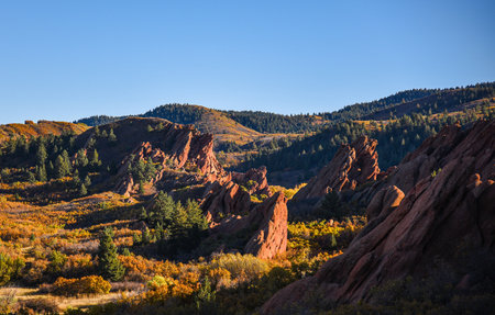 Early Morning in Roxborough State Park, Coloradoの写真素材