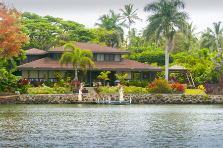 hawaiian house on the wailua river hawaii united statesの写真素材