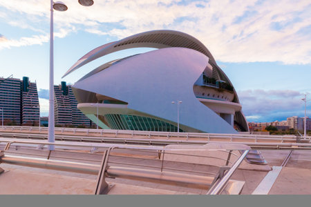 Valencia December 2013 During this time of year many tourists visit the City of Arts and Science to see interactive exhibition organized in it.のeditorial素材