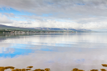 fjord, northern Icelandの写真素材