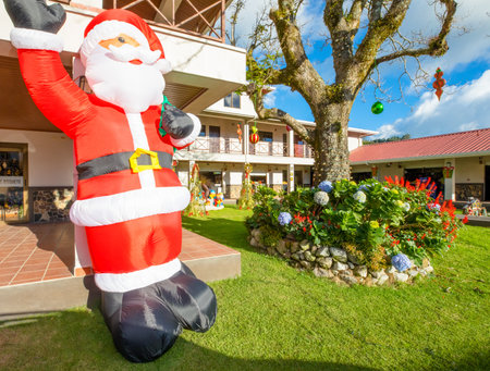 Santa Claus in the afternoon in Boquete Garden Panamaのeditorial素材