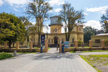 Quito April 2018 The Astronomical Observatory of Quito offers a telescope system connecting via Internet and allows people to watch by streaming, what the telescopes of the institution see.のeditorial素材