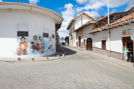 Ecuador May 2018 Detail of  the historic center of Cuenca  appreciated  for its colonial style.