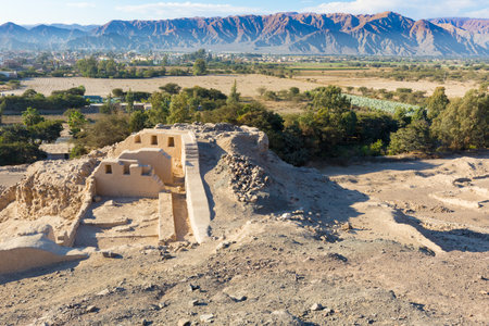 Nazca Peru august 2018 this archaeological site is located on the outskirts of the city of Nazca and was the administrative center of the Incas in the period between 1471 and 1493のeditorial素材