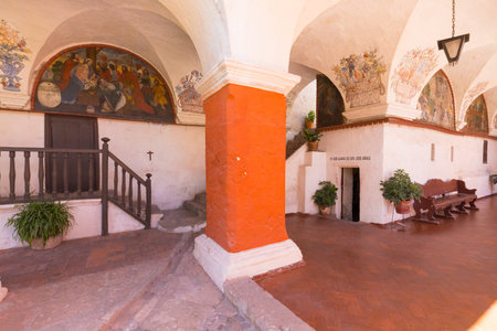 Arequipa Peru August 2018 in Santa Catalina monastery located in the historical center of the city...