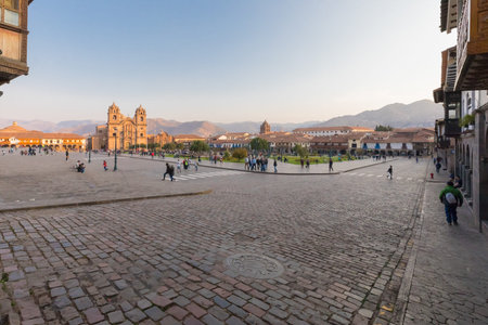 Cuzco, Peru September 13 2018  This square in the historic center of the city is the heart of all...