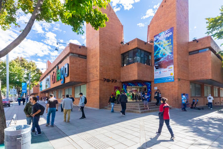 Bogota, July 6  Outdoors bar in Virrey Park, Bogota that  houses a big green area respecting a sustainable growth. Shoot on July 6, 2019のeditorial素材