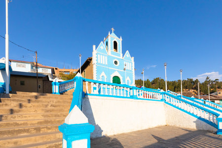 Sicuani Peru, August 16 Chapel of Lord in Sicuani. Built from the spanish in 1540 is loved for its position, architecture and bright colors. Shoot on August 16, 2019のeditorial素材