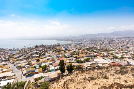 La Serena Chile November 22  Aerial view of La Serena Bay in a sunny day. Shoot on November 22, 2019の写真素材