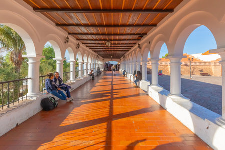 Sucre Bolivia September 24 Portico of the Franciscan monastery named Recoleta built in the 1600s which offers spectacular views of the city. Shoot on September 24, 2019のeditorial素材