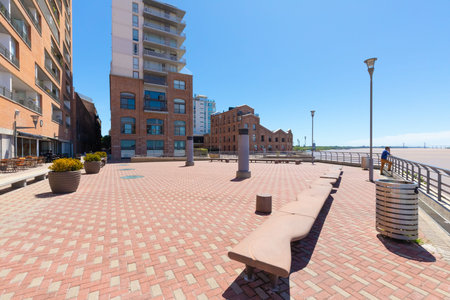 Rosario Argentina February 16 Panoramic terrace in the North Port of Rosario. Shoot on February 16, 2020のeditorial素材