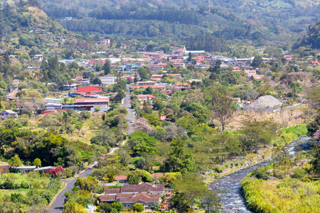 Boquete Panama, March 11 Boquete town with its natural landscapes and its river named Caldera is loved for its spring weather. Shoot on March 11, 2020のeditorial素材