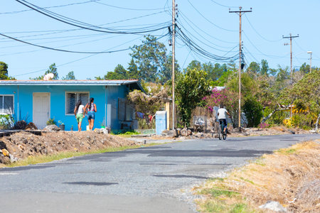 Boquete Panama, March 11 walking home in Boquete village Northern Panama. Shoot on March 11, 2020のeditorial素材