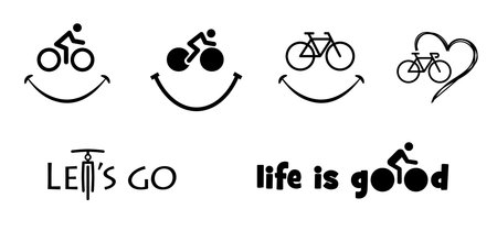 World Bicycle day or health day race tour. Sport icon. Cyclist t shirt. Cycling symbol. Funny vector bike (Polka dot jersey). Sports symbol. Clipart cartoon sportswear icons. Cycling Jerseys banner.のイラスト素材