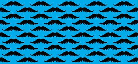 Slogan No shave or shaving mustache, mustache or beard men face. Men's Day. Awareness blue ribbon, medical symbol for psa prostate cancer month in November. Vector best quote signsのイラスト素材
