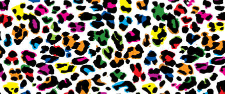 Animal icon. Leopard, cheetah or jaguar pattern texture banner. Funny vector seamless sign. Wildlife fabric print background. Camouflage pattern signs.のイラスト素材