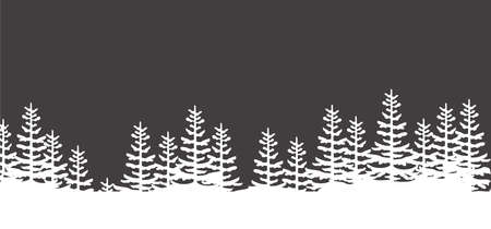 Hello Winter with snowflakes. Blue winter snow landscape. Funny vector snowfall sign Falling snowflake. Merry Christmas (xmas). Snow fall or snow flakesのイラスト素材