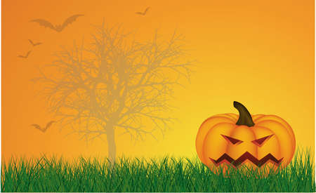 Happy halloween party Pumpkin face. Funny flat vector signs. October 31st fest, horror. Pumpkins icons. Emotion smiley, smile, emoji emoticons faces. Creepy, Fly bat icon.のイラスト素材