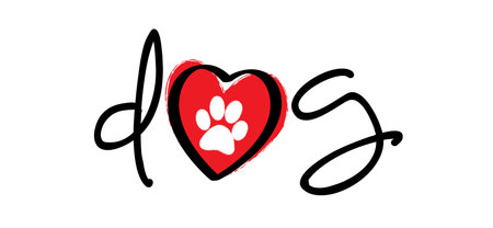 Slagan i love my dog with love heart sumbol. Cartoon line pattern. vector dogs quote signs. Lovers silhouette slogans. animal day. Funny lovely quotes.のイラスト素材