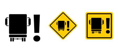 Dead spot in trucks Blind spot or dead corner zone and the overlooking of bikers Warning lorry rearview mirror Vector truck icon Blind angle area Right turn Traffic sign Rear view mirror lorriesのイラスト素材