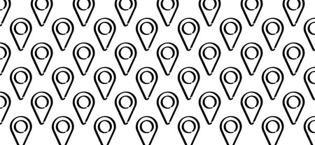 Location pins isolated on a white background. Pin symbol for web and internet app. Location pointer route sign. Flat vector map pin marker icon. flat map pin marker pointers iconsのイラスト素材