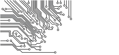 Circuit board or electronic motherboard. lines and dots connect. Vector high tech technology data. Communication and engineering concept. digital tech background. Corporate engineering drawing design.のイラスト素材