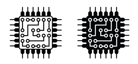 Circuit board or electronic motherboard. lines and dots connect. Vector high tech technology data....