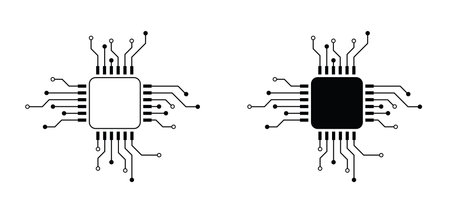 Circuit board or electronic motherboard. lines and dots connect. Vector high tech technology data....