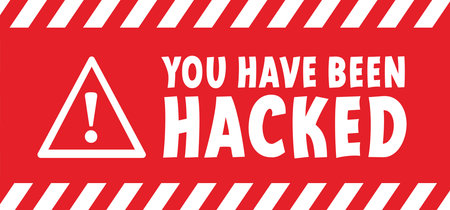 you have been hacked. Vector hacker icon or pictogram. Key logger, cyber security concept....