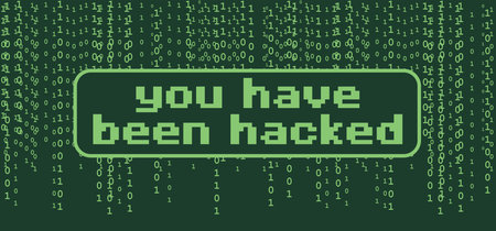 you have been hacked. Vector hacker icon or pictogram. Key logger, cyber security concept....