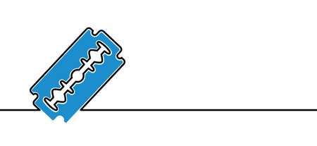 Razor blade sign. Vector, forbidden to use shaving razor icon. No shave or shaver icon. World Suicide Prevention Day. line pattern.のイラスト素材