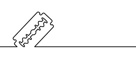 Razor blade sign. Vector, forbidden to use shaving razor icon. No shave or shaver icon. World Suicide Prevention Day. line pattern.のイラスト素材