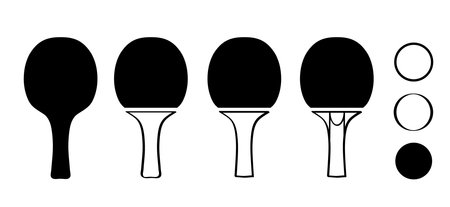 Table tennis paddle icon.のイラスト素材
