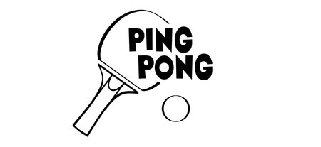 World table tennis day. Rackets and ball emblem. Table tennis paddle icon.のイラスト素材
