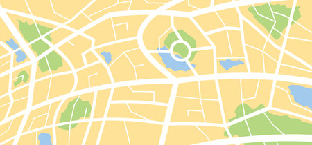 Cartoon map with pin pointers icon. Navigation or navigator, maps, road, direction arrow. Pin points...